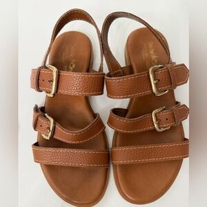 Coach and Four Brown Strapped Leather Sandals Size 8